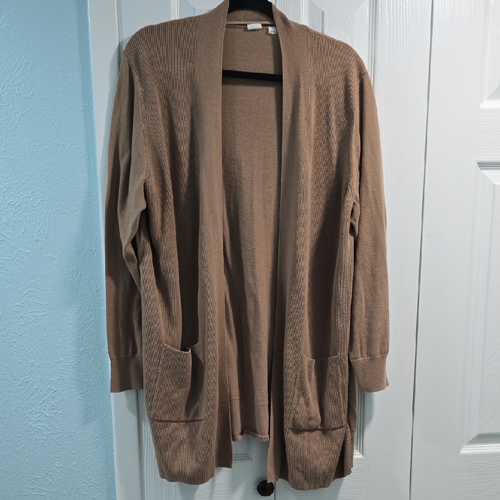 GAP Women's Brown Open-Front Cardigan